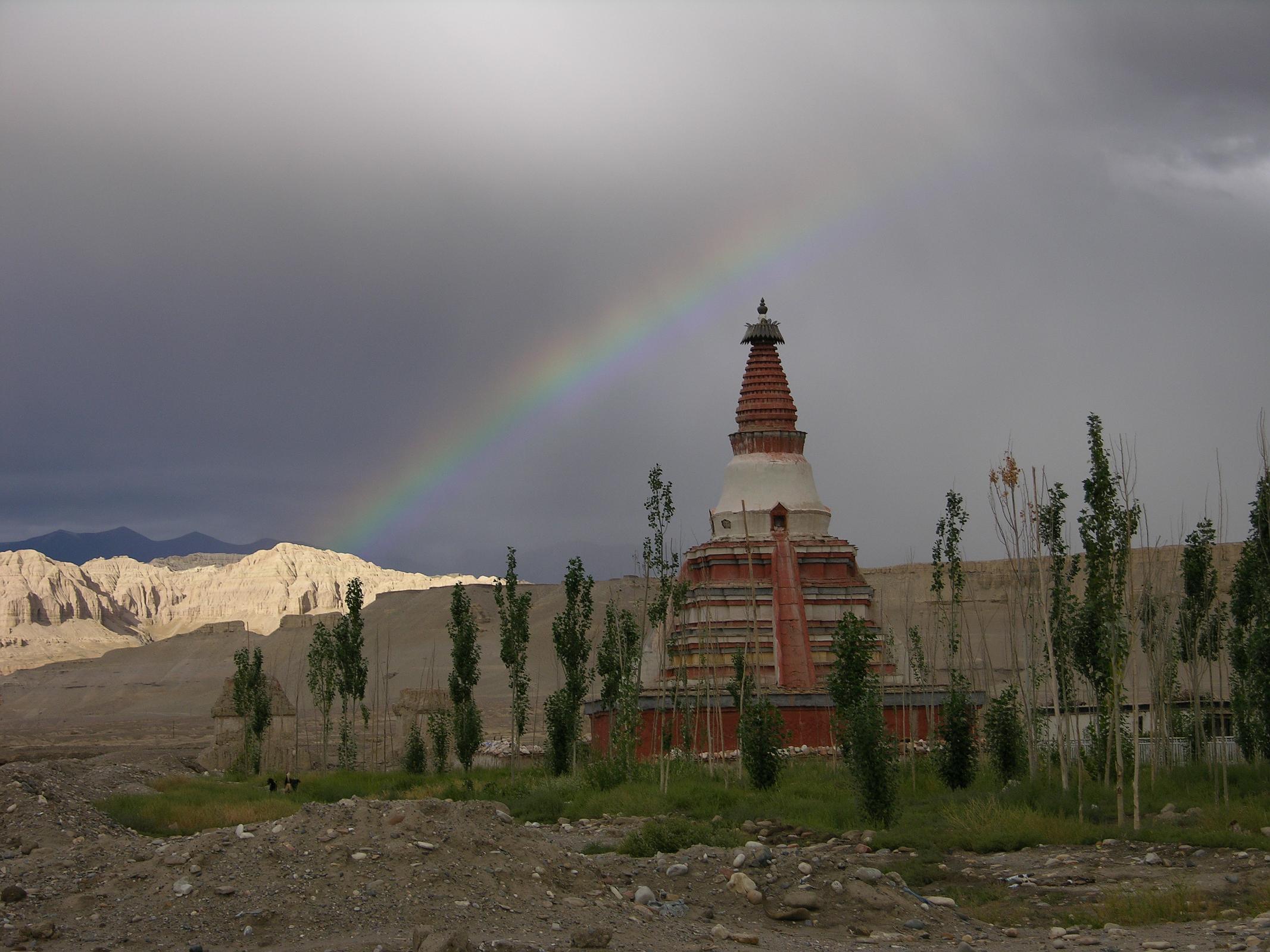 Tibet Guge 04 Tholing 12 Chorten 1 Rainbow